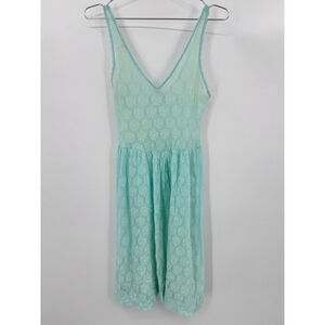 Vintage 80s Maidenform Lace Negligee Mint Green Fairy Feminine Intimates Small